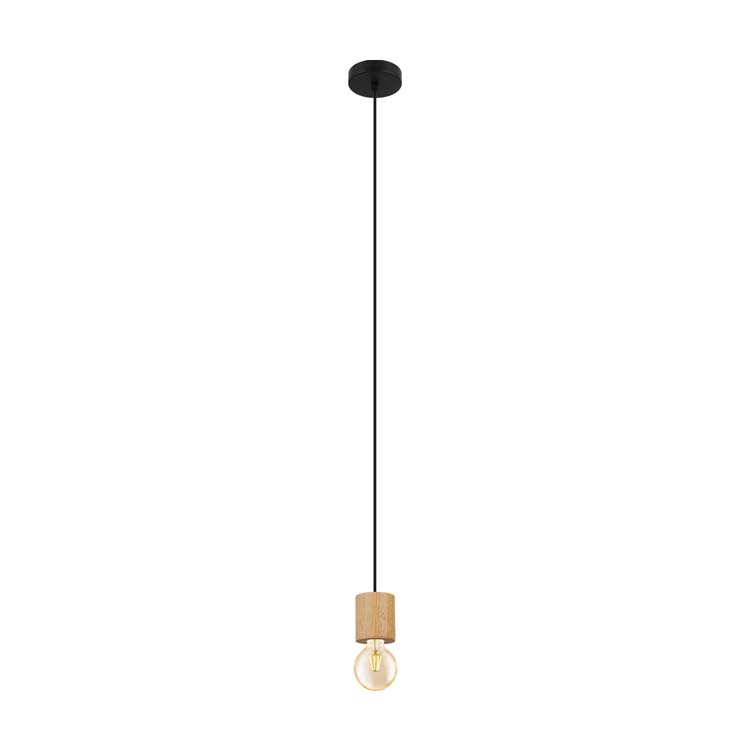 Hanglamp landelijk hout 110 x 7 cm E27