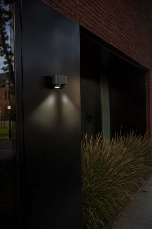 Buitenverlichting wandlamp donker grijs 2 x GU10 14W