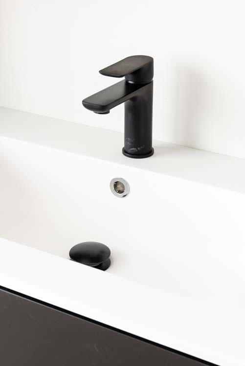 Meuble salle de bain Puro noir mat 900mm lavabo mat