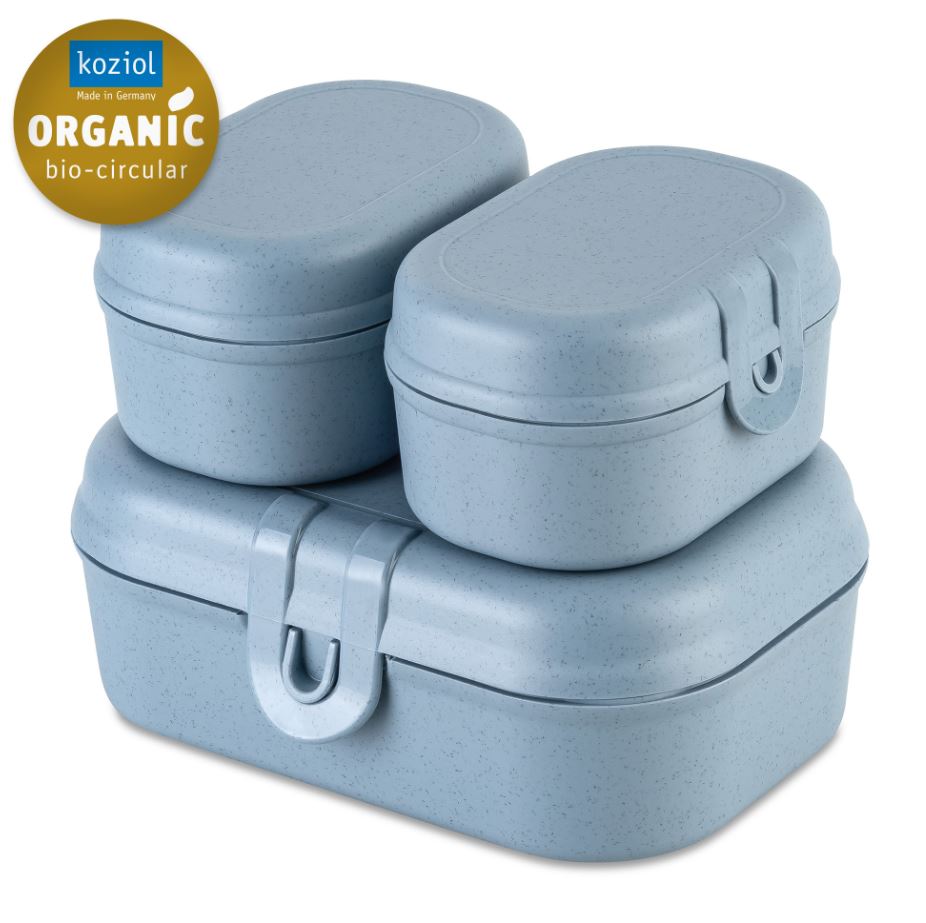 3-delige lunchbox Koziol blauw