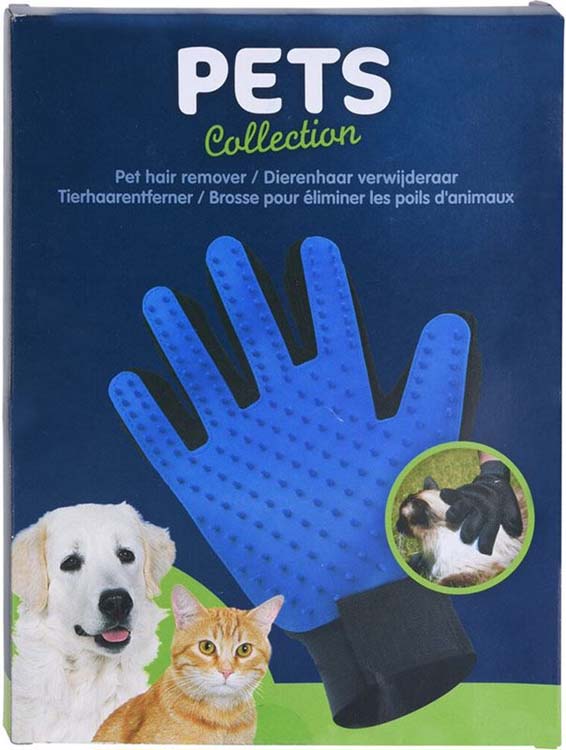 Borstelhandschoen siliconen voor hond of kat