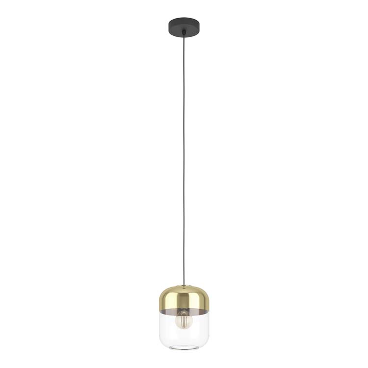 Hanglamp Mary 1xE27 40W goud/klaar glas