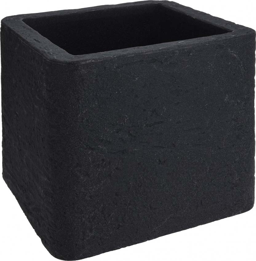 Bloempot stonedesign antraciet 40x40x34cm