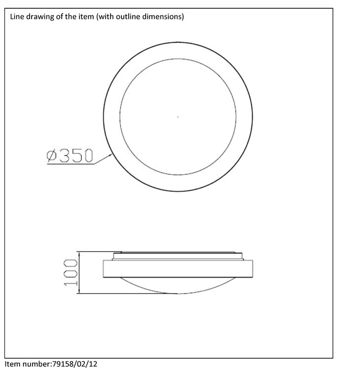 Lucide FRESH - Plafonnière Badkamer - Ø 35 cm - E27 - IP44 - Mat chroom