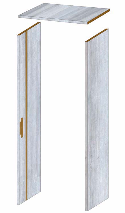 Doorgang 40 cm zonder deurlijst vintage milo 202,1 cm