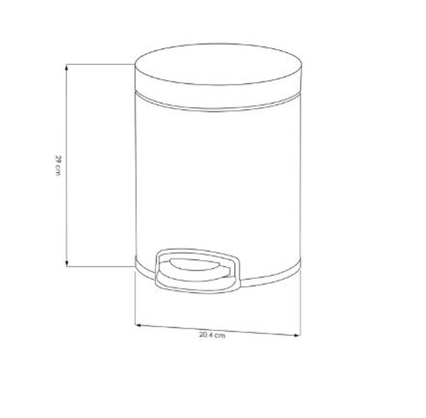 Afvalemmer Allibert 5L rond grijs