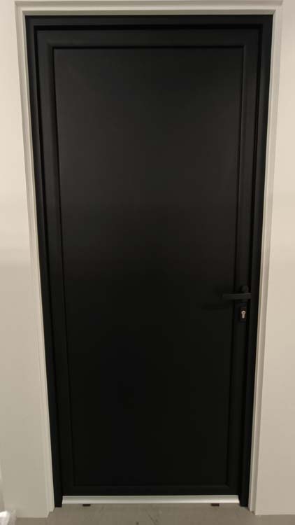 Porte extérieure alu Faro noire G 960X2180 mm