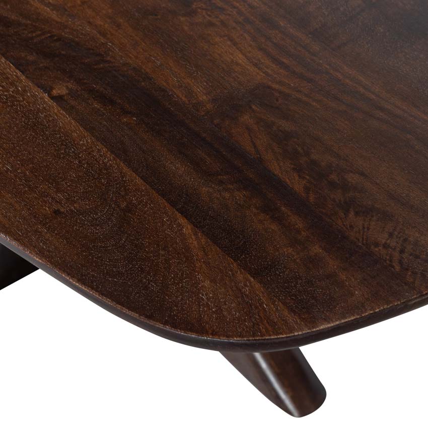 Table Kensington en bois de manguier brune 220x100cm