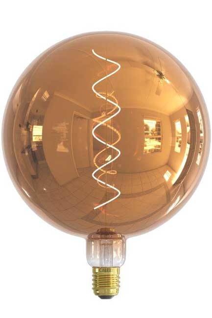Lampe LED dimmable cuivre sphère 4W E27 2000K 60 lumen