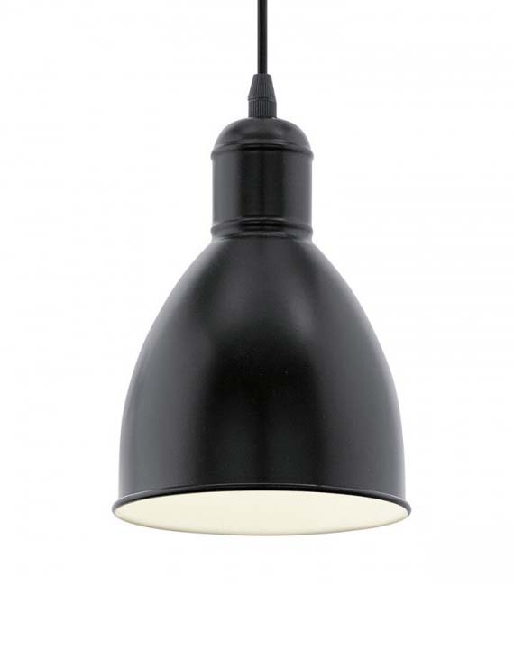 Abat-jour acier noir E27 excl lampe LED possible