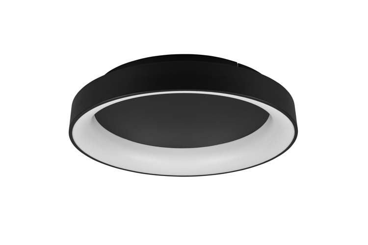 Plafonnier zwart mat incl. 50W LED/ 5000Lm/ 2700-6000K D60cm
