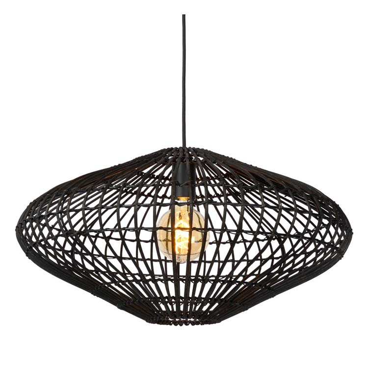 Lucide MAGALI - Hanglamp - Ø 56 cm - 1xE27 - Zwart