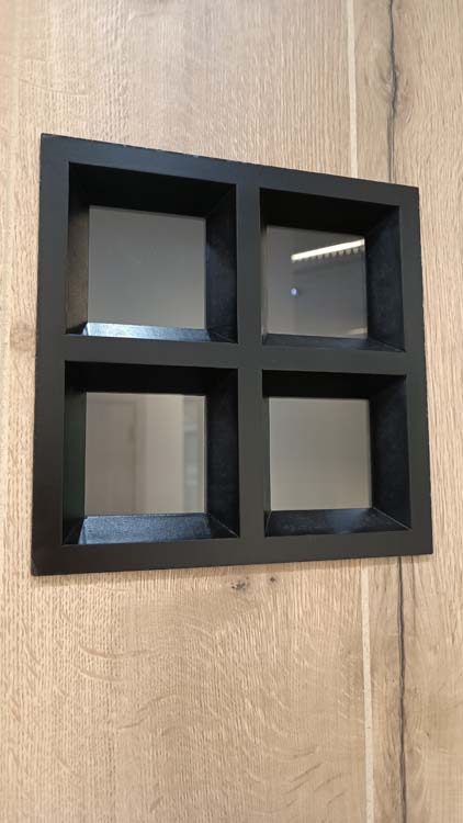 Bloc-porte tubulaire 68cm rw oak planch.4500 verre mat+ébr.noir 201.5c