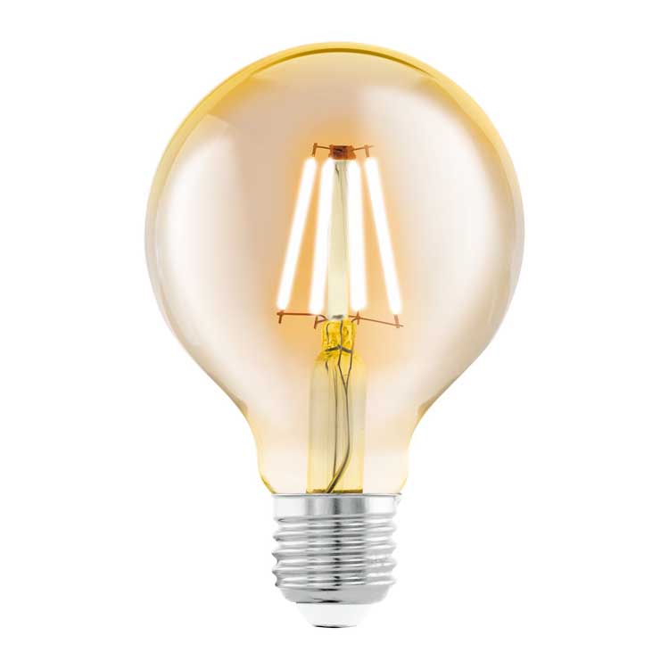 LED lamp vintage E27 4W Amberkleurig