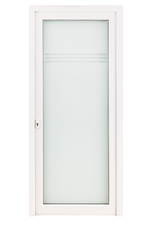 Buitendeur glas - PVC - 3 klare lijnen - Wit - Links - 980x2180mm