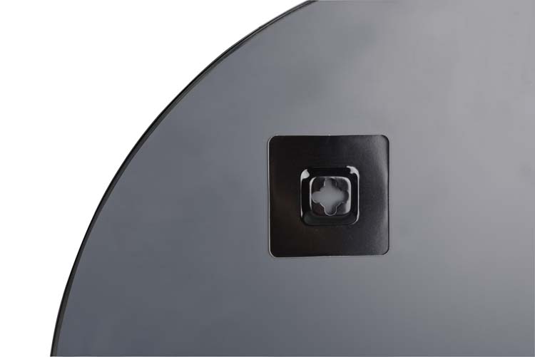 Spiegel metaal zwart D50 cm