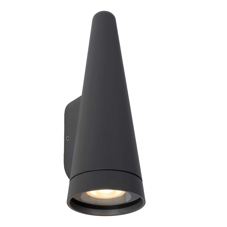 Lucide WIZARD - Wandlamp Buiten - LED Dimb. - 1xGU10 - IP54 - Antraciet