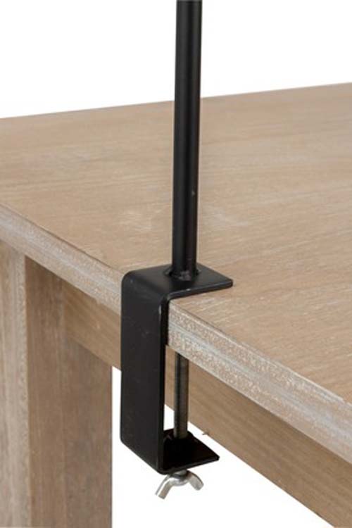 Pince de table règlable noir métal jusqu'à 2.80 m