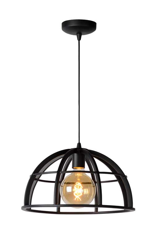 Lucide DIKRA - Hanglamp - Ø 40 cm - E27 - Zwart