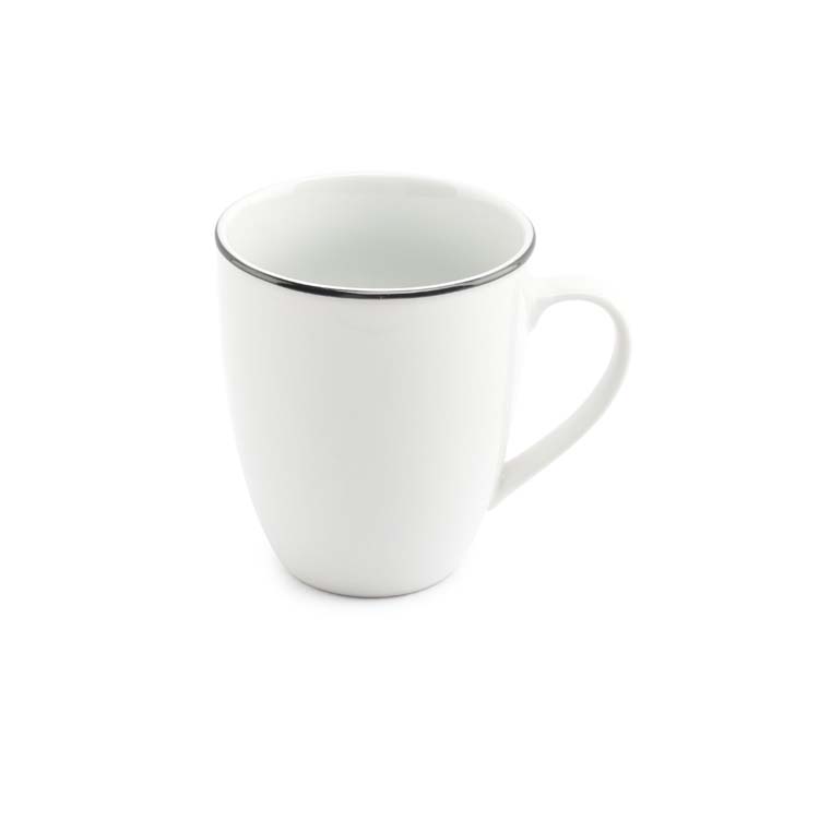 Mug Black Rim basic white 38 cl