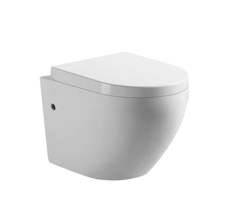 Hangtoilet Gary wit verkort rimless + toiletbril softclose