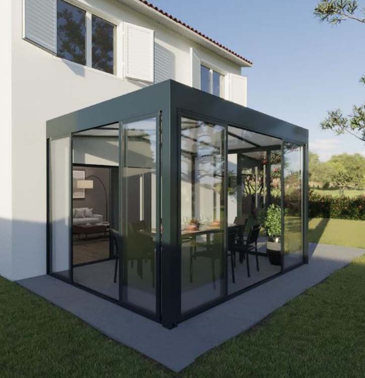 Veranda Versailles alu anthracite 400 x 300 x 240 cm