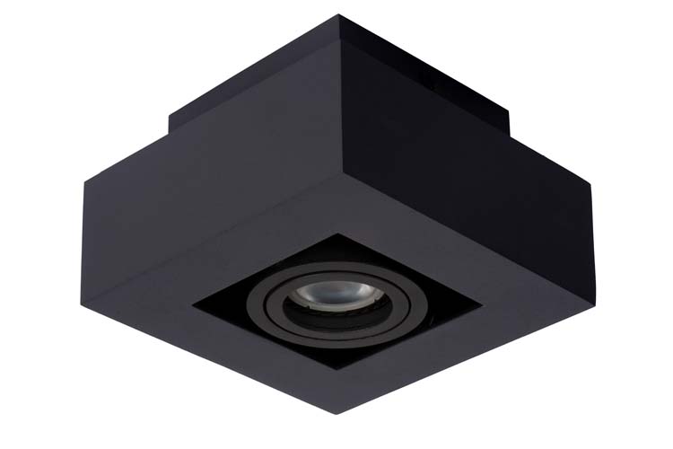 XIRAX - Plafondspot - LED Dim to warm - GU10 - 1x5W 2200K/3000K - Zwart