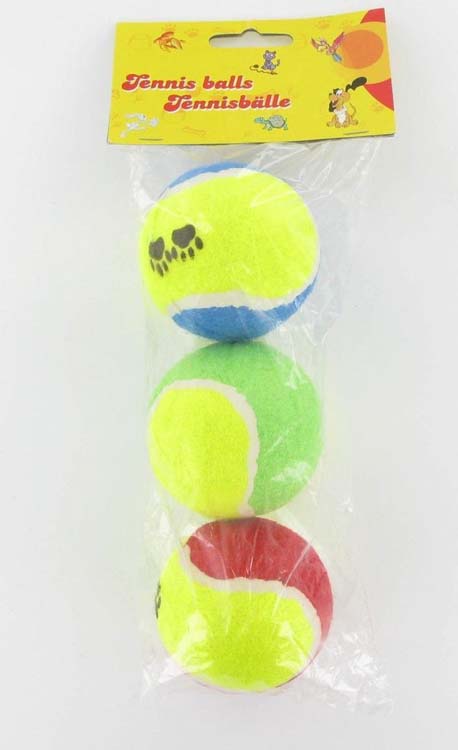 Balles de tennis pour chien 3 pièces