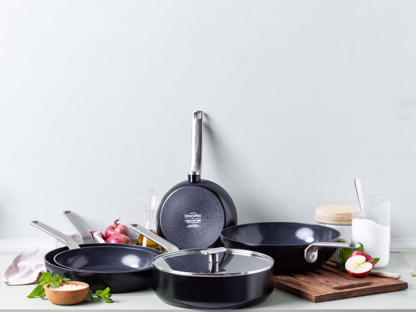 Poêle Wok Greenpan Evolution Eco avec revêtement antiadhésif en céramique et couvercle Sans PFAS Ø 28 cm