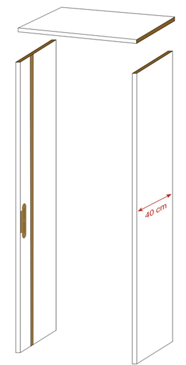 doorgang 40 cm zonder deurlijsten palladium invisible flat wit 201.5cm