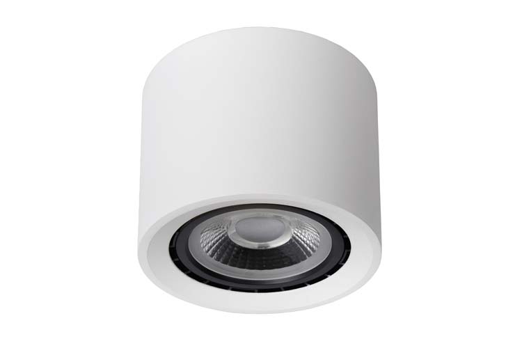 Spot plafond - Ø 12 cm - LED Dim to warm - GU10 - 1x12W 3000K/2200K - Blanc