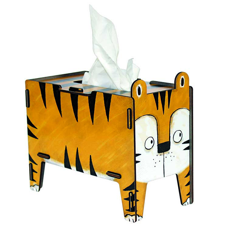 Boîte à mouchoirs tigre 25 x 18 x 13 cm