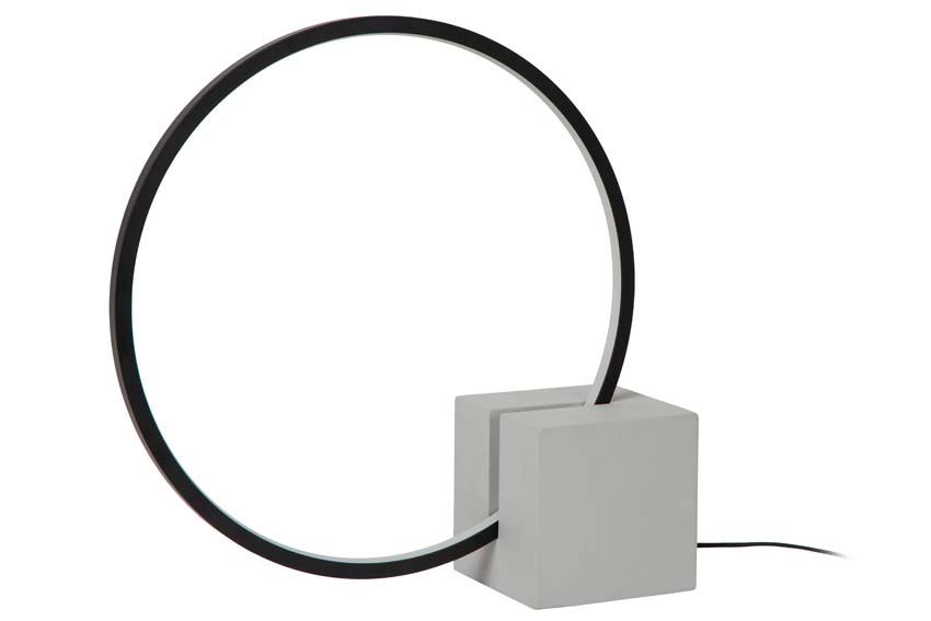 Lucide CIRKELIS - Tafellamp - Ø 32 cm - LED Dimb. - 1x6W 3000K - Zwart