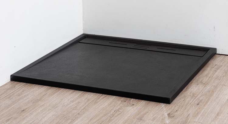 Douchebak Moana 90 x 90 cm mat zwart