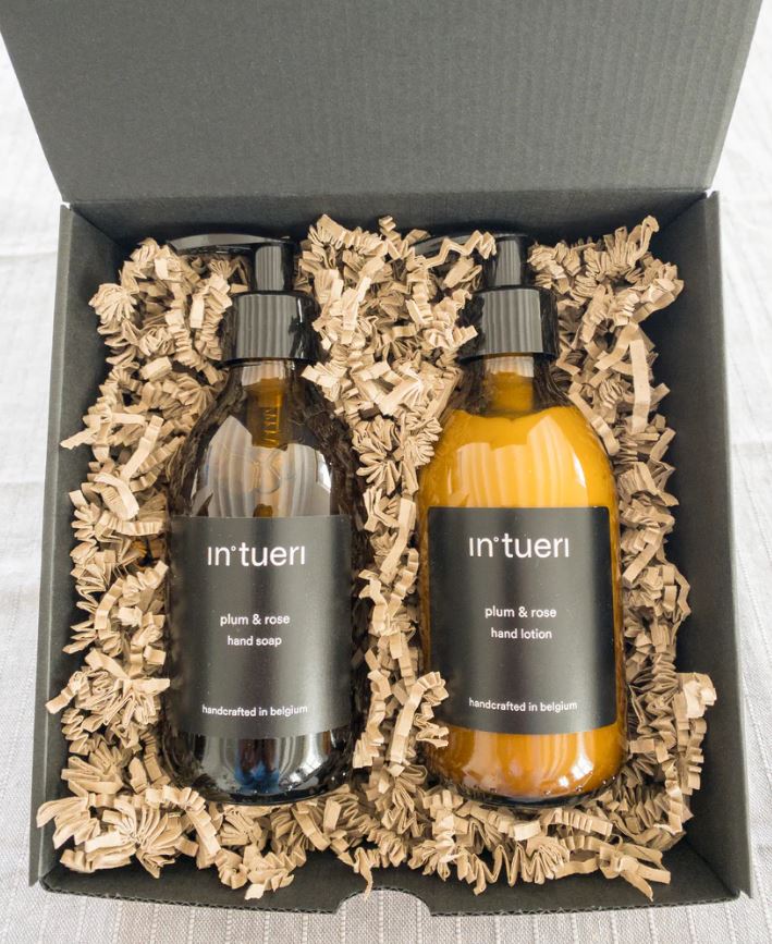 Set cadeau savon à main & lotion box Intueri Plum & Rose