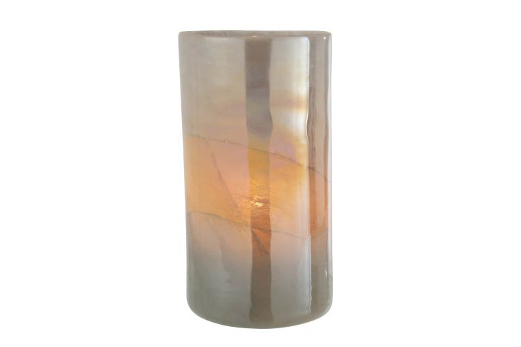 Vase Leo verre gris H30 cm