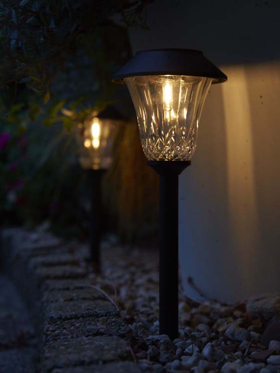 Solar tuinlamp met grondspie Pisa zwart 5 lumen