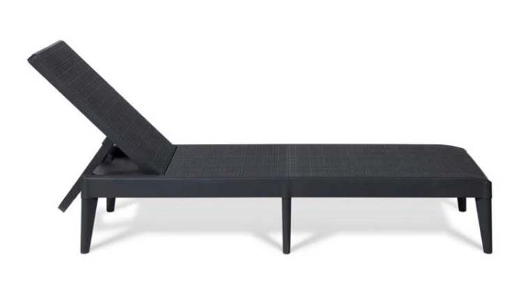 Chaise longue anthracite Sunrelax