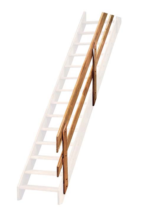 Rampe chêne horizontale pour escalier Kerpen droit