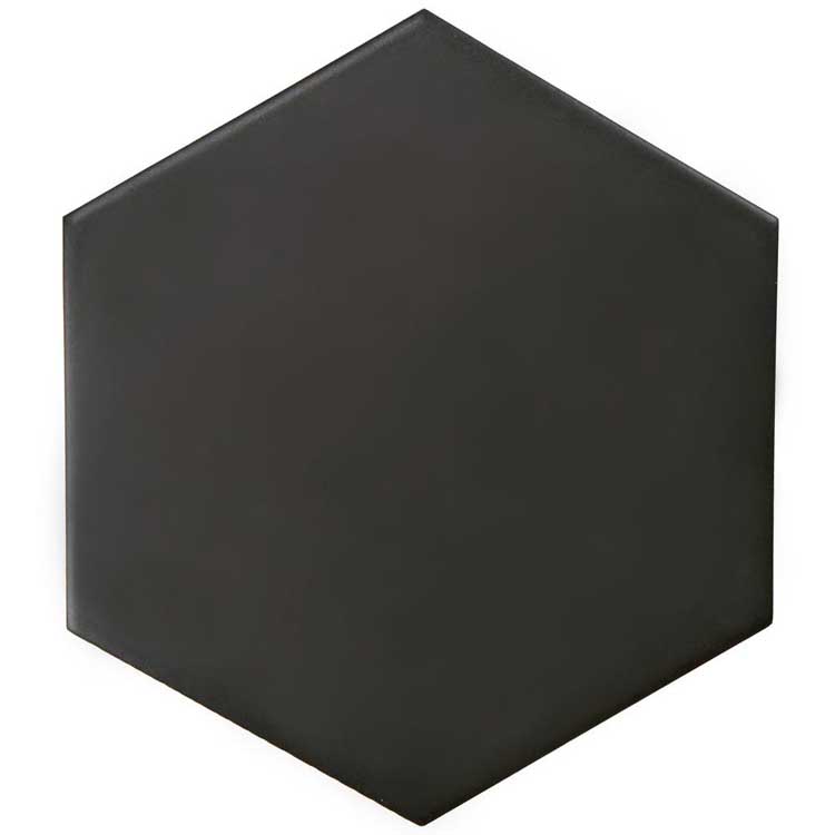 Carrelage Hexagonal noir 17.5x20cm