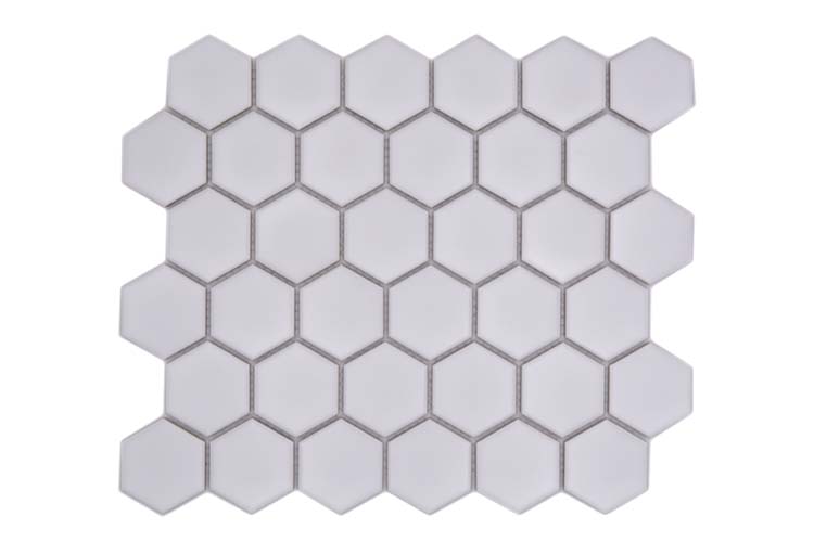 Mozaïek hexagon wit mat 32,5 x 28,1 cm