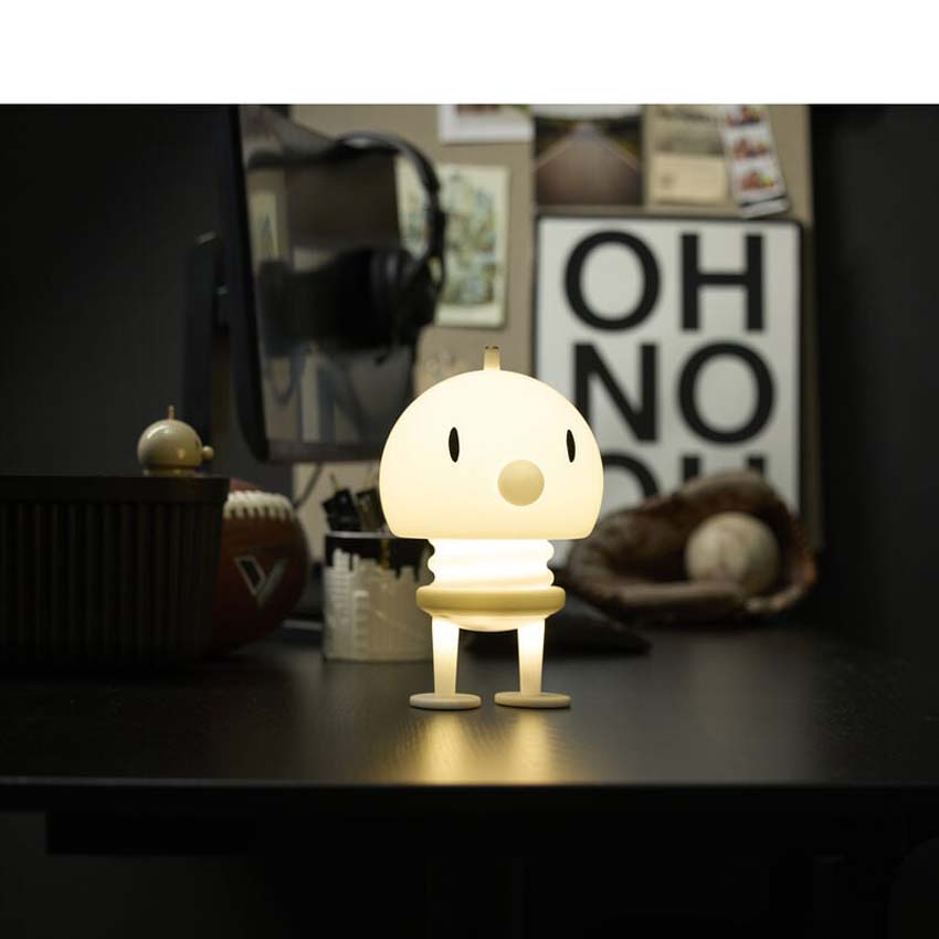 Hoptimist Lampe LED métal XL blanc doux