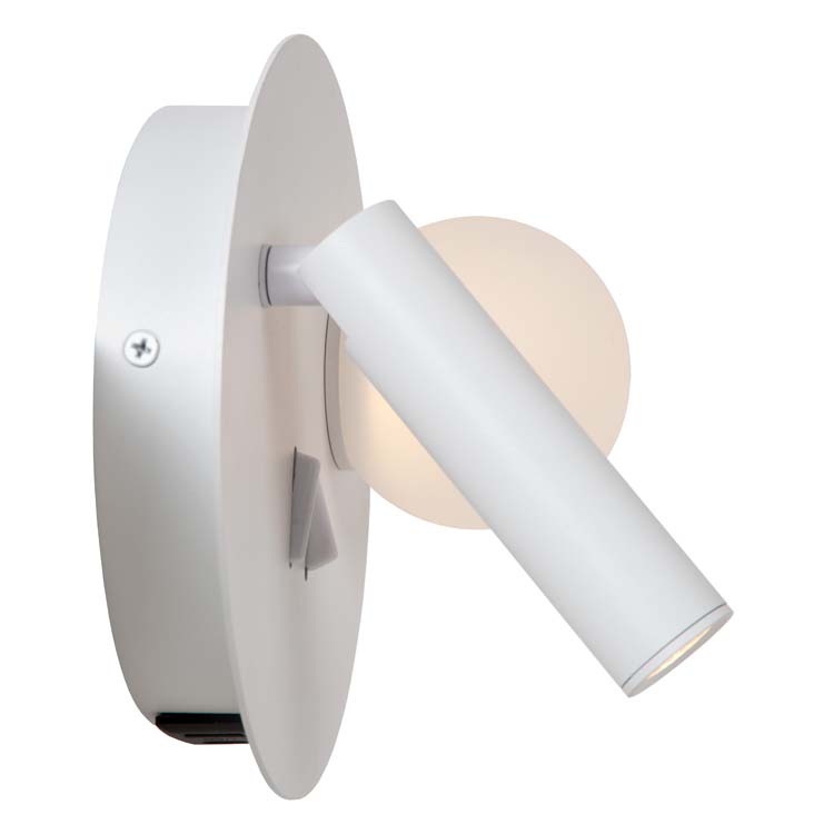 Lucide MATIZ - Lampe de chevet - LED - 1x3,7W 3000K - Point de rechargement USB - Blanc