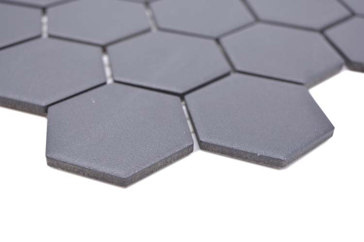 Mosaïque hexagone noire 32,5 x 28,1 cm