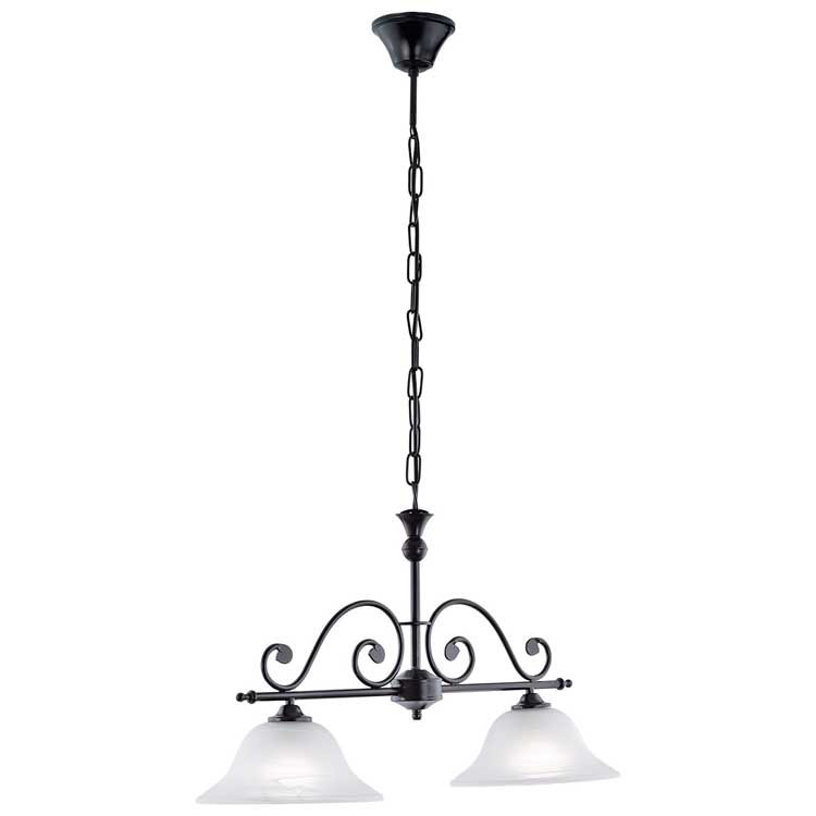 Eglo MURCIA - Lampe suspendue - E27 - 2X60W - Noir