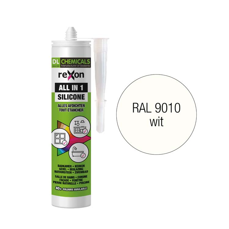 All-in 1 silicone 290ml RAL9010 wit