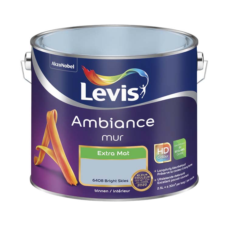 Levis Ambiance tester muurverf mat 2,5L RIGHT SKIES