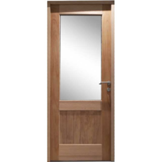 Porte exterieure bois meranti verre 940X2145 G - Portes de derrière bois: dimensions standards