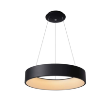 Lucide TALOWE LED - Suspension - Ø 60 cm - LED Dim. - 1x39W 3000K - Noir - Lampes suspendues & lustres