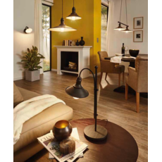 Eglo STOCKBURY - Lampe suspendue - E27 - 2X60W - Brun antique - beige - Lampes suspendues & lustres
